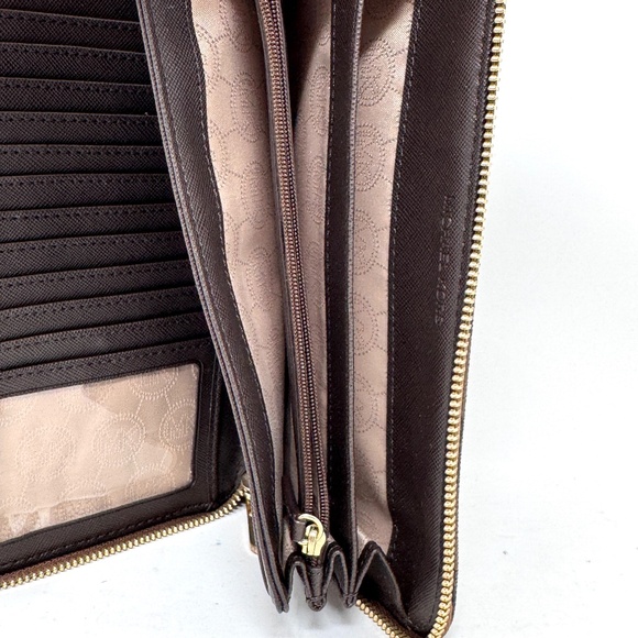 Michael Kors Jet Set Travel Continental Signature Logo Wallet - Picture 7 of 8